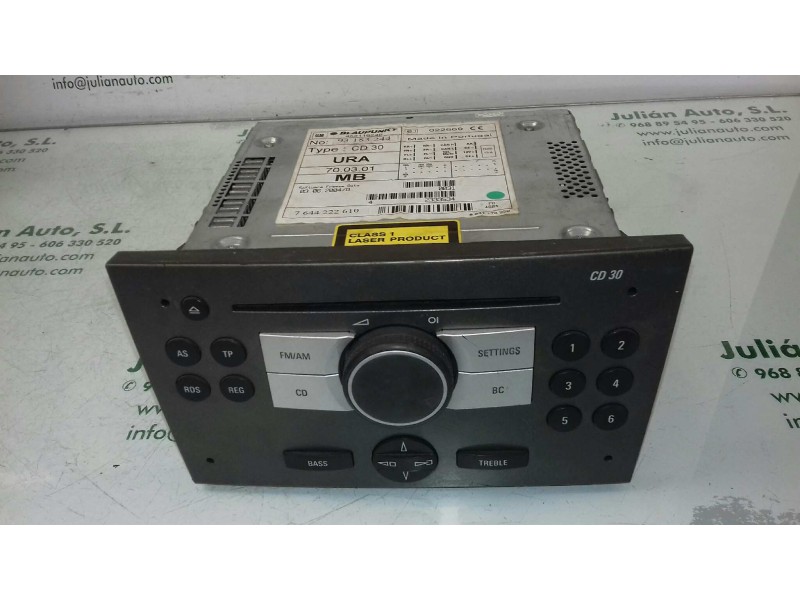 Recambio de sistema audio / radio cd para opel vectra c berlina comfort referencia OEM IAM 7644222610 93183244 BLAUPUNKT