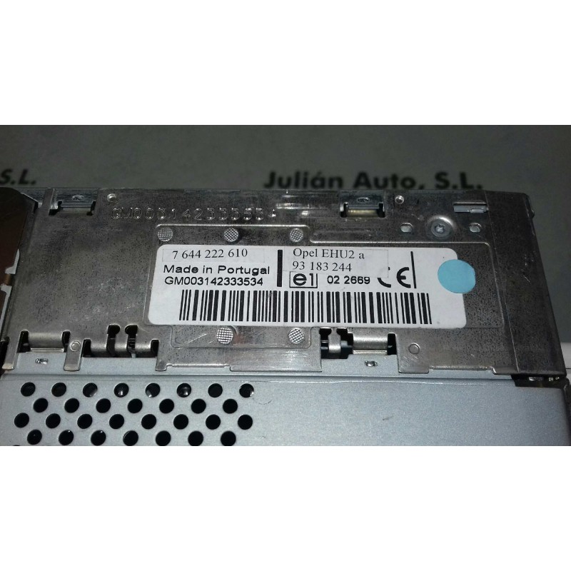 Recambio de sistema audio / radio cd para opel vectra c berlina comfort referencia OEM IAM 7644222610 93183244 BLAUPUNKT