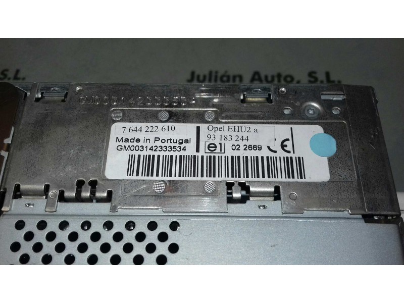 Recambio de sistema audio / radio cd para opel vectra c berlina comfort referencia OEM IAM 7644222610 93183244 BLAUPUNKT