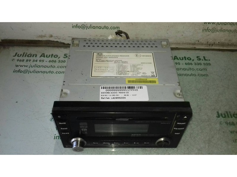 Recambio de sistema audio / radio cd para kia rio 1.5 crdi ex1 referencia OEM IAM LACM5520EK  
