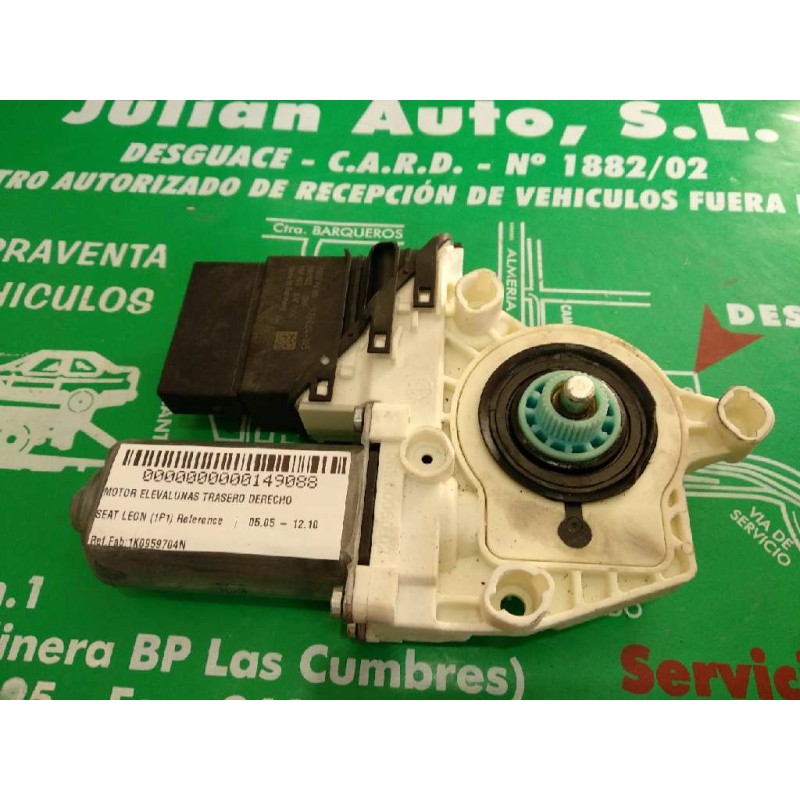 Recambio de motor elevalunas trasero derecho para seat leon (1p1) reference referencia OEM IAM 1K0959704N 983600332 SIEMENS