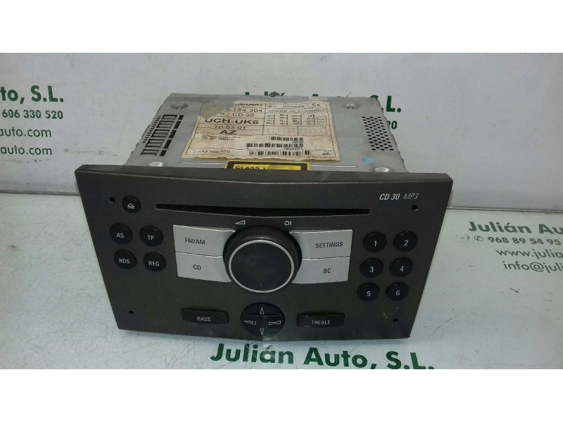 Recambio de sistema audio / radio cd para opel astra h berlina essentia referencia OEM IAM 7643103310  BLAUPUNKT