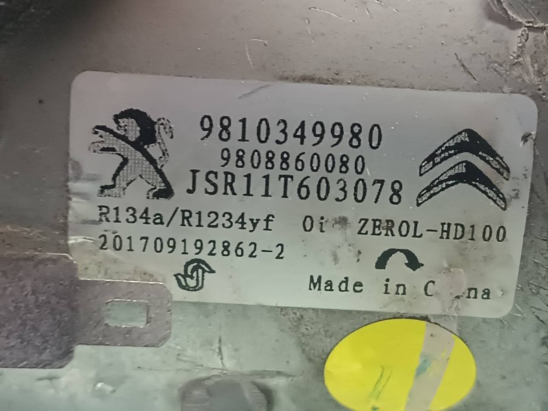 Recambio de compresor aire acondicionado para citroen c3 pure tech referencia OEM IAM 9810349980 JSR11T603078 9808860080