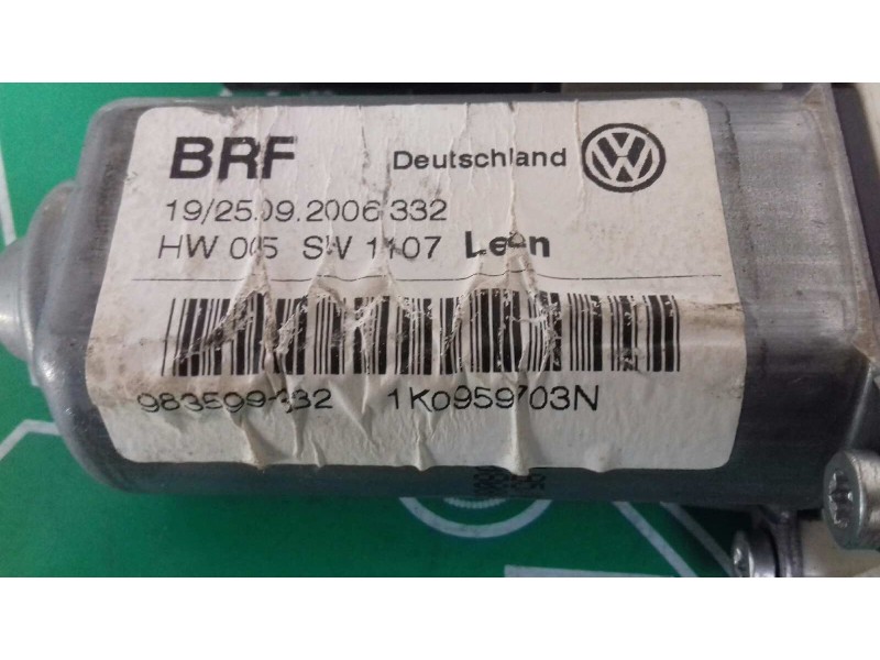 Recambio de motor elevalunas trasero izquierdo para seat leon (1p1) reference referencia OEM IAM 1K0959703N 983599332 HW005SW110