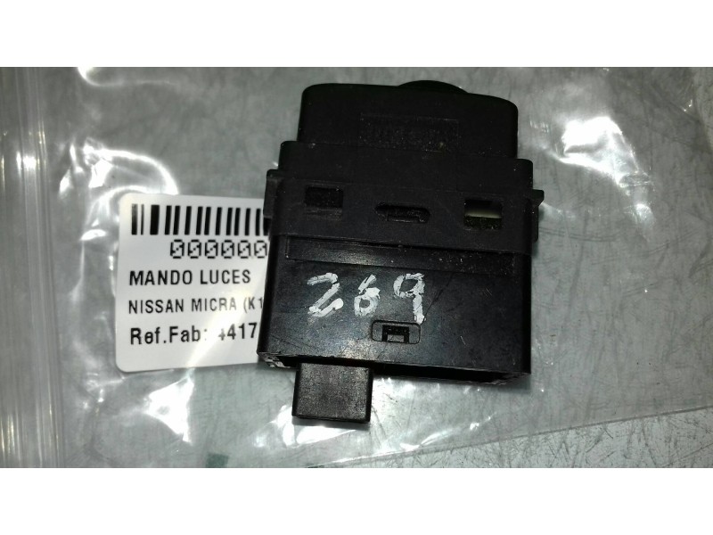 Recambio de mando luces para nissan micra (k12e) acenta referencia OEM IAM 4417B NEGRO 4 PINES