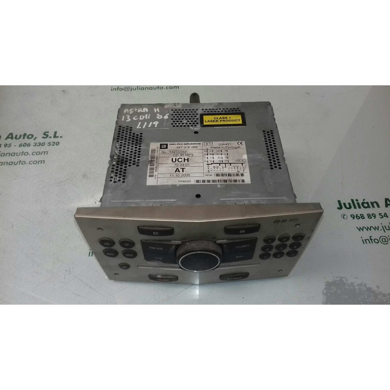 Recambio de sistema audio / radio cd para opel astra h caravan innovation referencia OEM IAM 497316088 13255553 DELPHI GRUNDIG