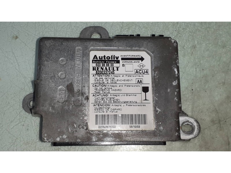 Recambio de centralita airbag para renault megane ii classic berlina confort authentique referencia OEM IAM 8200337245 603988800