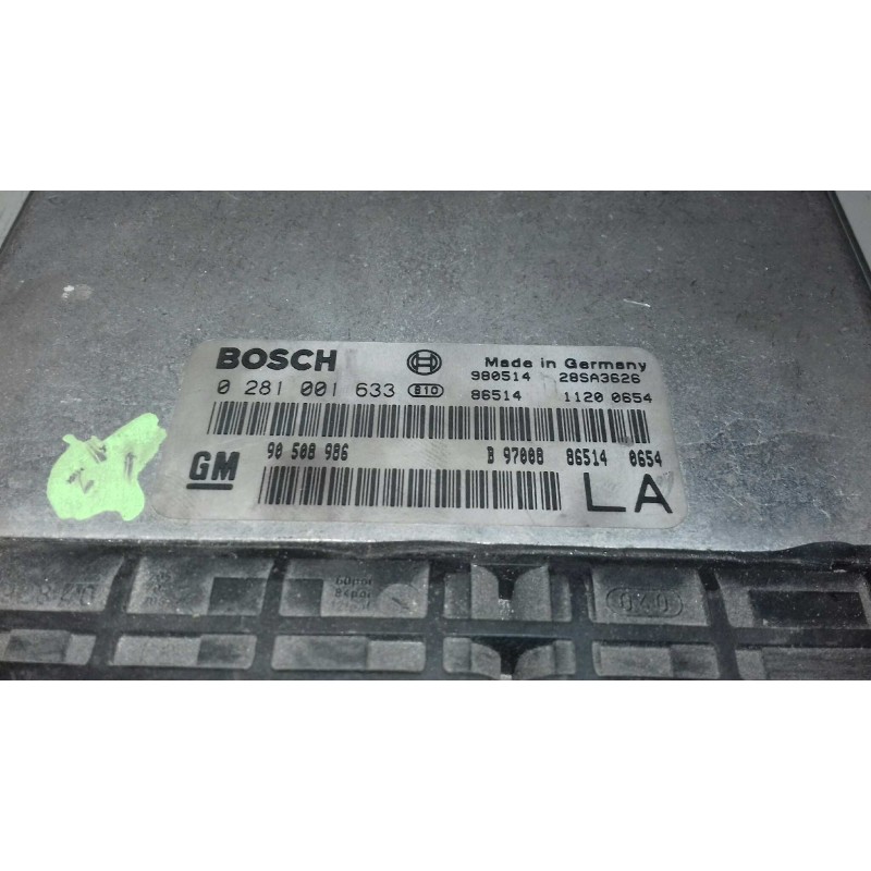 Recambio de centralita motor uce para opel vectra b berlina básico (1999) referencia OEM IAM 90508986 0281001633 BOSCH Recambio de centralita motor uce para opel vectra b berlina básico (1999) referencia OEM IAM 90508986 0281001633 BOSCH