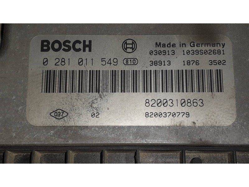 Recambio de centralita motor uce para renault megane ii classic berlina confort authentique referencia OEM IAM 8200310863 820037