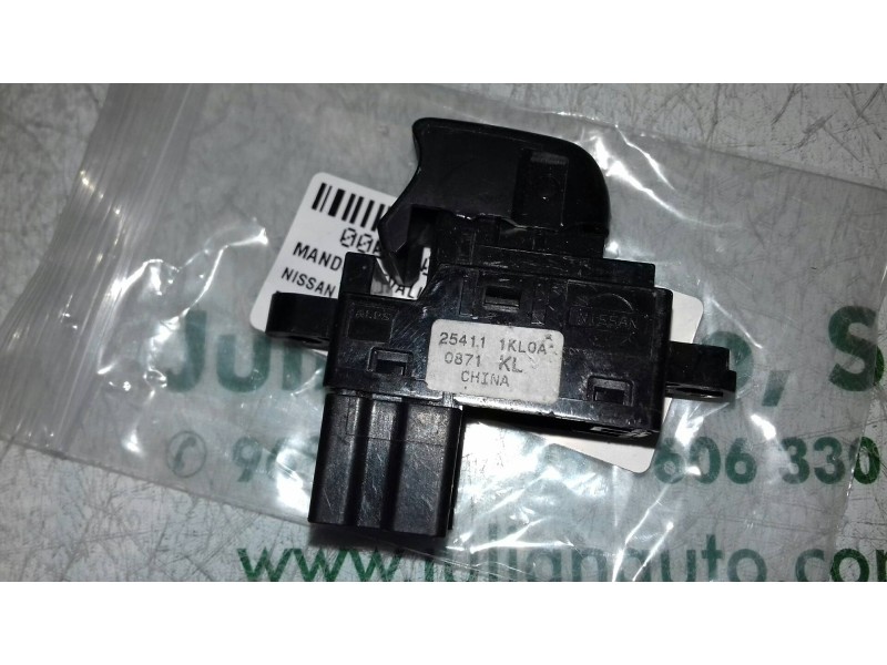 Recambio de mando elevalunas delantero derecho para nissan juke (f15) acenta referencia OEM IAM 254111KL0A NEGRO 5 PINES