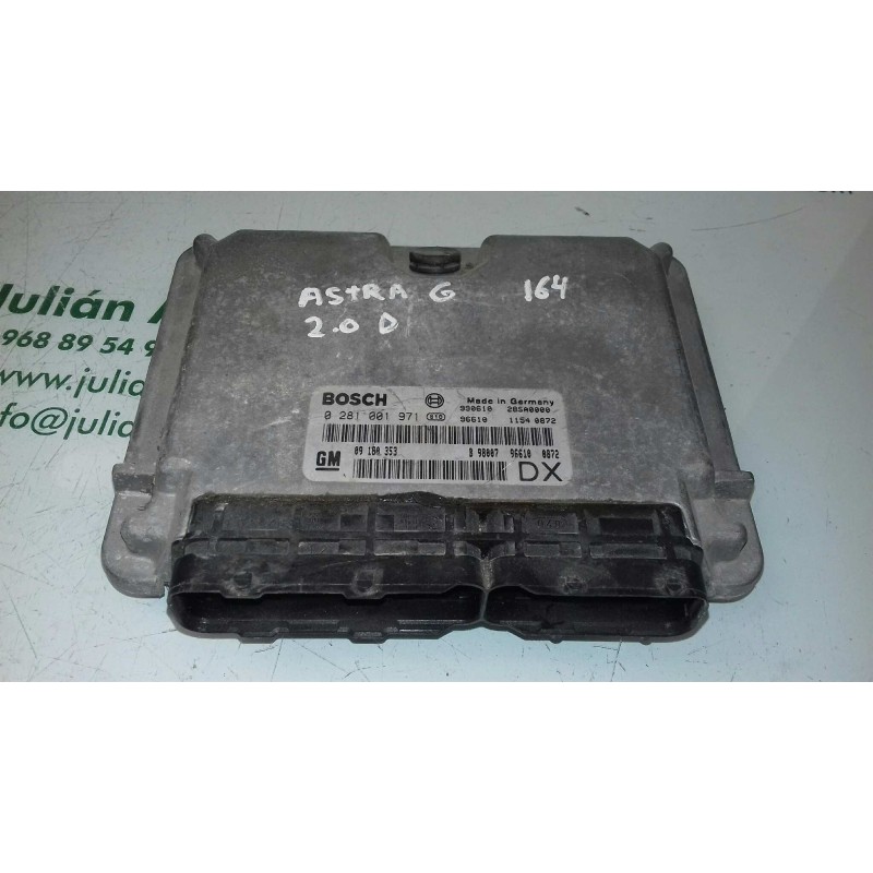 Recambio de centralita motor uce para opel astra g berlina comfort referencia OEM IAM 09180353 0281001971 BOSCH