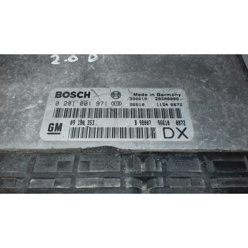 Recambio de centralita motor uce para opel astra g berlina comfort referencia OEM IAM 09180353 0281001971 BOSCH