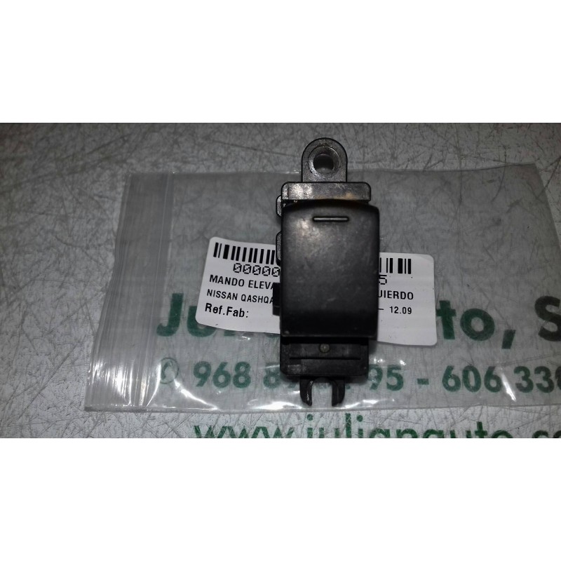 Recambio de mando elevalunas trasero izquierdo para nissan qashqai (j10) tekna referencia OEM IAM  NEGRO 5 + 1 PINES