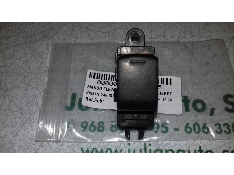 Recambio de mando elevalunas trasero izquierdo para nissan qashqai (j10) tekna referencia OEM IAM  NEGRO 5 + 1 PINES