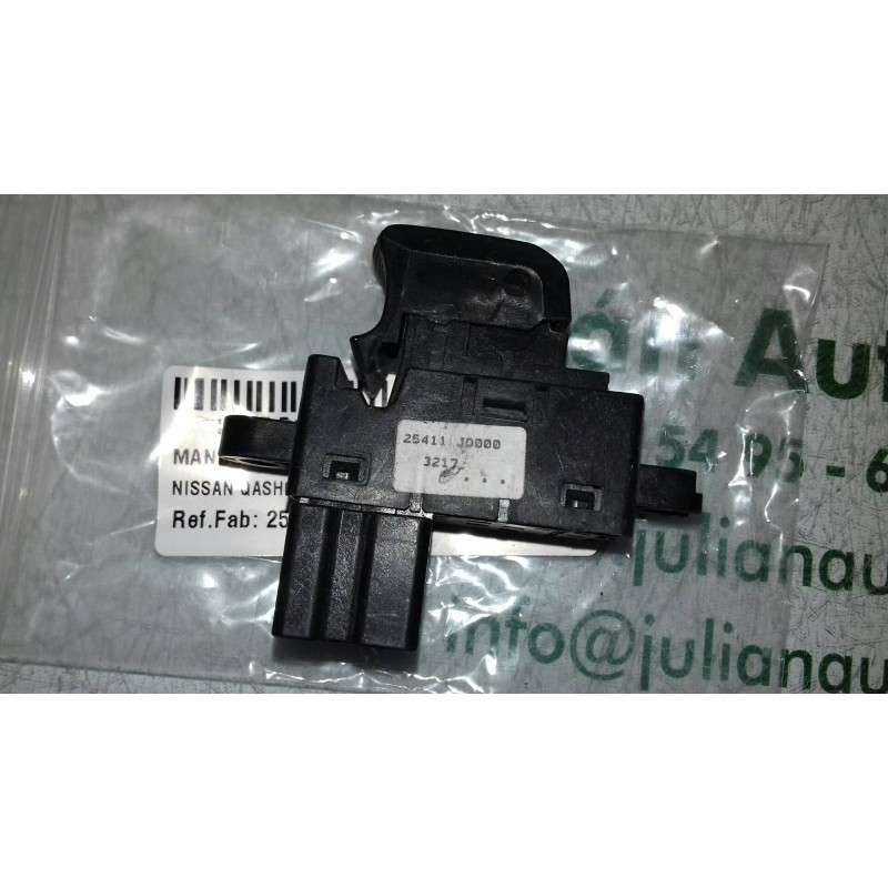 Recambio de mando elevalunas delantero derecho para nissan qashqai (j10) tekna referencia OEM IAM 25411JD000 NEGRO 5 + 1 PINES