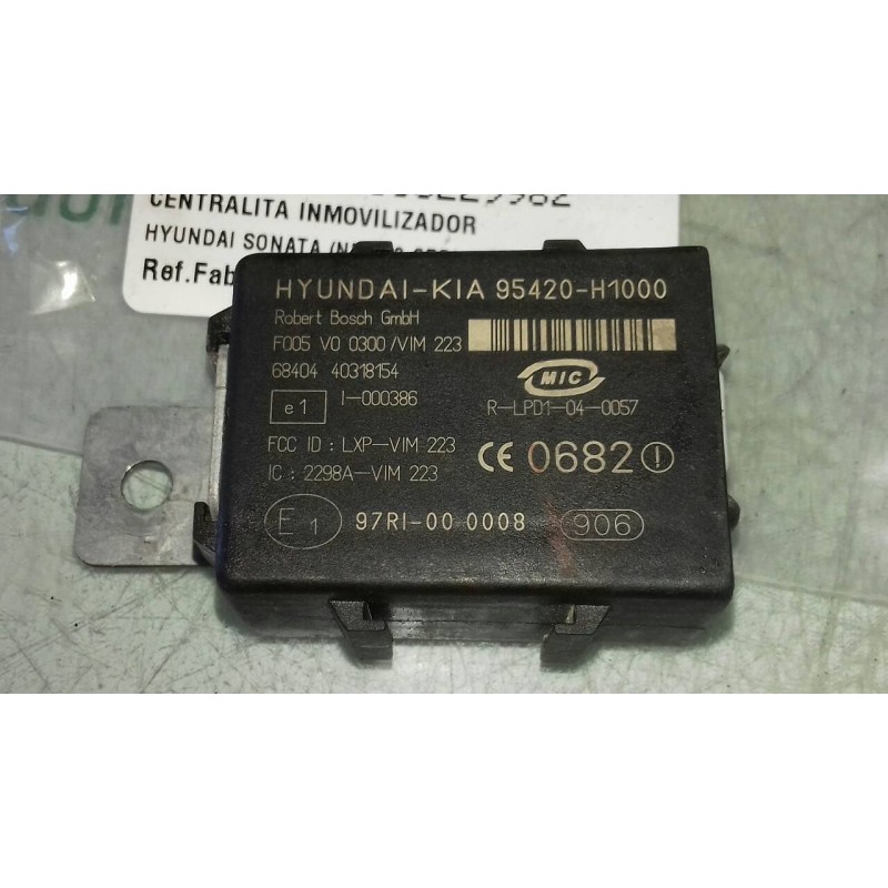 Recambio de centralita inmovilizador para hyundai sonata (nf) 2.0 crdi comfort ii referencia OEM IAM 95420H1000 F005V0300 97R100