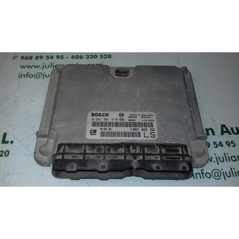 Recambio de centralita motor uce para opel astra g berlina club referencia OEM IAM 90589736 0281001670 BOSCH