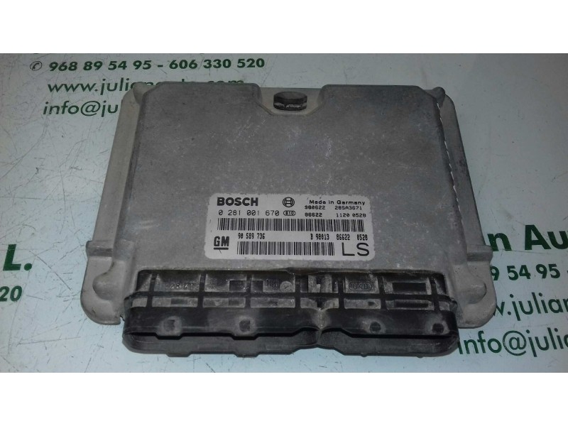 Recambio de centralita motor uce para opel astra g berlina club referencia OEM IAM 90589736 0281001670 BOSCH