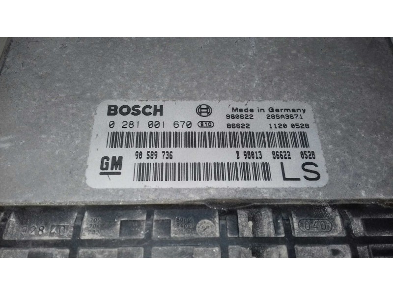 Recambio de centralita motor uce para opel astra g berlina club referencia OEM IAM 90589736 0281001670 BOSCH