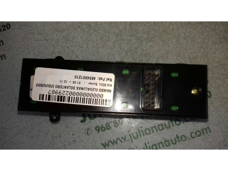 Recambio de mando elevalunas delantero izquierdo para kia soul burner referencia OEM IAM 4864901210  8+6 PINES