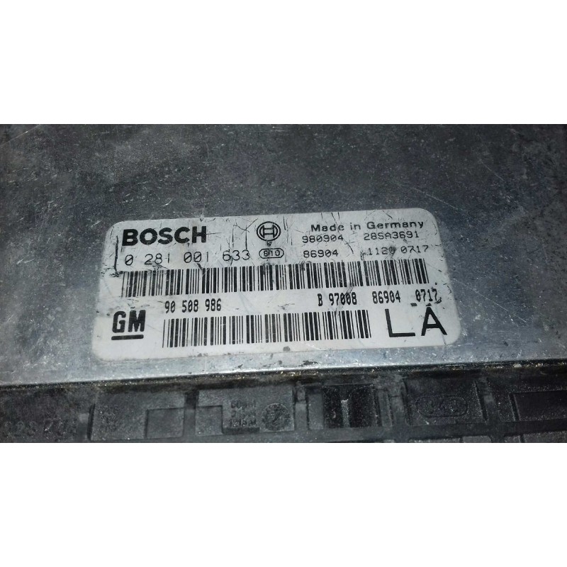 Recambio de centralita motor uce para opel vectra b berlina básico (1999) referencia OEM IAM 90508986 0281001633 BOSCH