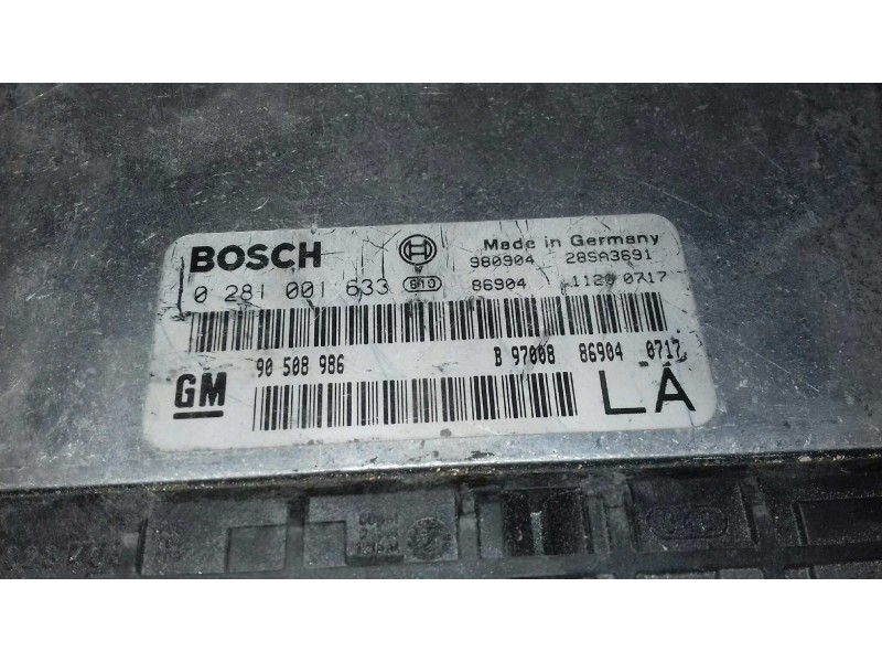 Recambio de centralita motor uce para opel vectra b berlina básico (1999) referencia OEM IAM 90508986 0281001633 BOSCH