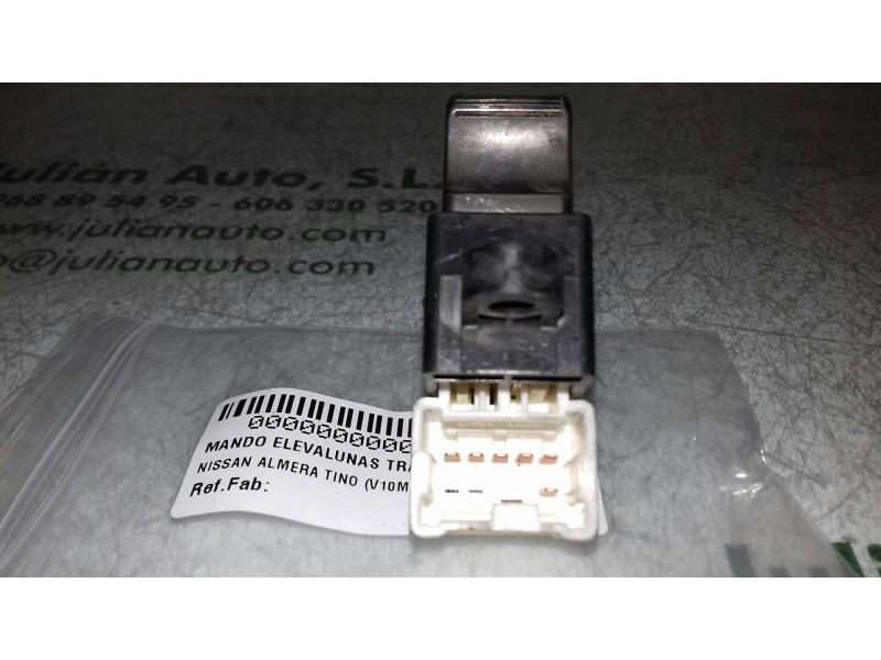 Recambio de mando elevalunas trasero derecho para nissan almera tino (v10m) acenta referencia OEM IAM  BLANCO 5 + 1 PINES