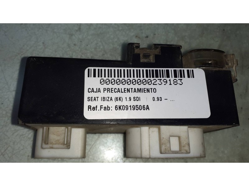 Recambio de caja precalentamiento para seat ibiza (6k) 1.9 sdi referencia OEM IAM 6K0919506A 898846000 VENTILADORES Recambio de caja precalentamiento para seat ibiza (6k) 1.9 sdi referencia OEM IAM 6K0919506A 898846000 VENTILADORES