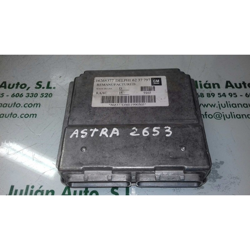 Recambio de centralita motor uce para opel astra g berlina comfort referencia OEM IAM 16268377 6237797 DELPHI