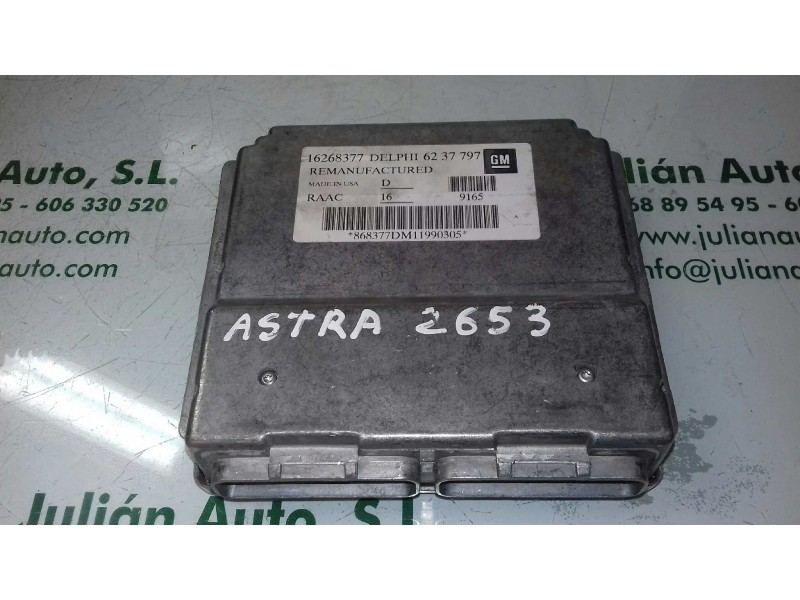 Recambio de centralita motor uce para opel astra g berlina comfort referencia OEM IAM 16268377 6237797 DELPHI