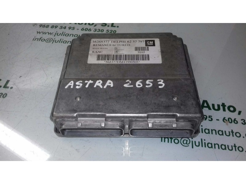 Recambio de centralita motor uce para opel astra g berlina comfort referencia OEM IAM 16268377 6237797 DELPHI