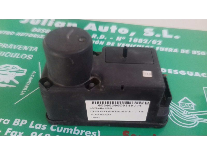Recambio de centralita cierre para volkswagen passat berlina (312) referencia OEM IAM 357962257  HELLA Recambio de centralita cierre para volkswagen passat berlina (312) referencia OEM IAM 357962257  HELLA