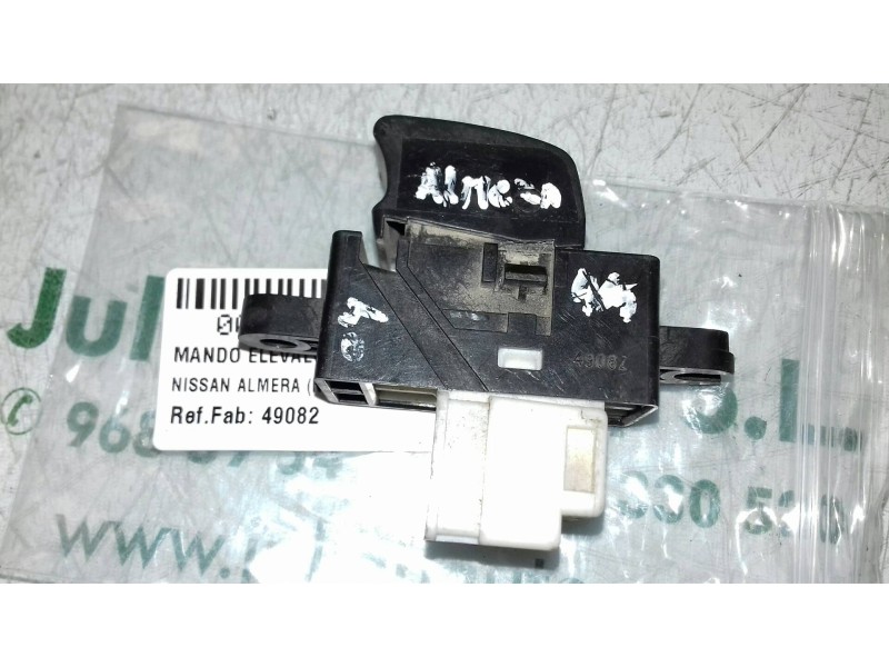 Recambio de mando elevalunas trasero izquierdo para nissan almera (n15) gx referencia OEM IAM 49082 BLANCO 5 + 1 PINES