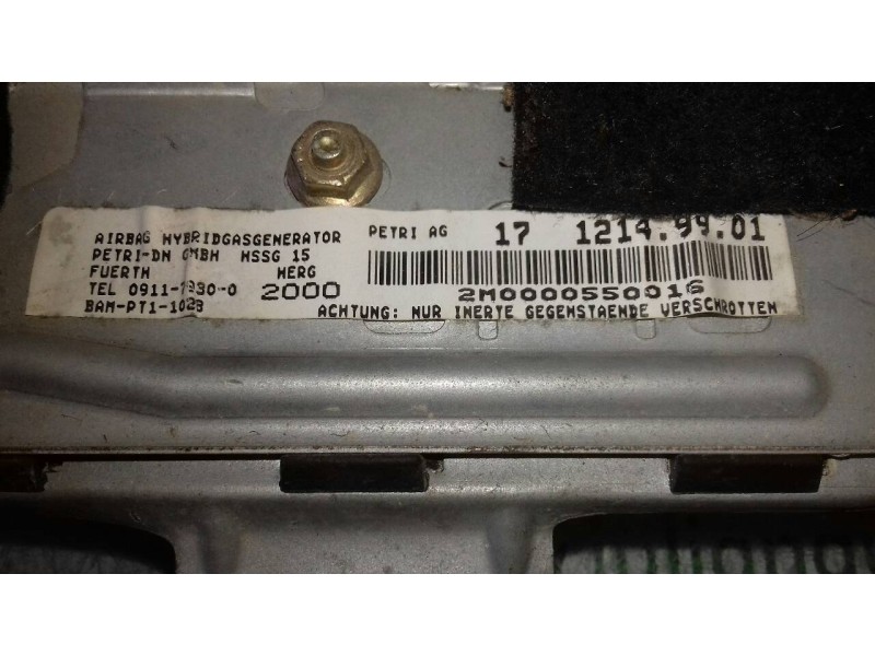 Recambio de airbag lateral delantero derecho para mercedes-benz clase slk (w170) roadster 320 special edition (170.465) referenc