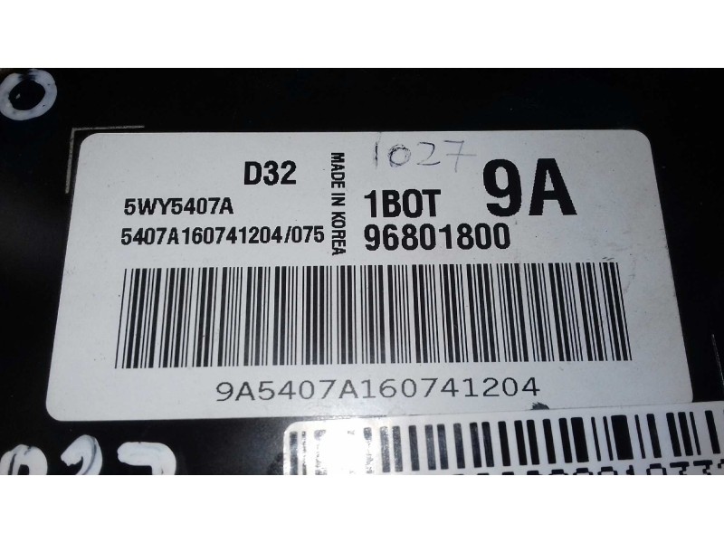 Recambio de centralita motor uce para chevrolet matiz s referencia OEM IAM 5WY5407A 96801800 KOREA