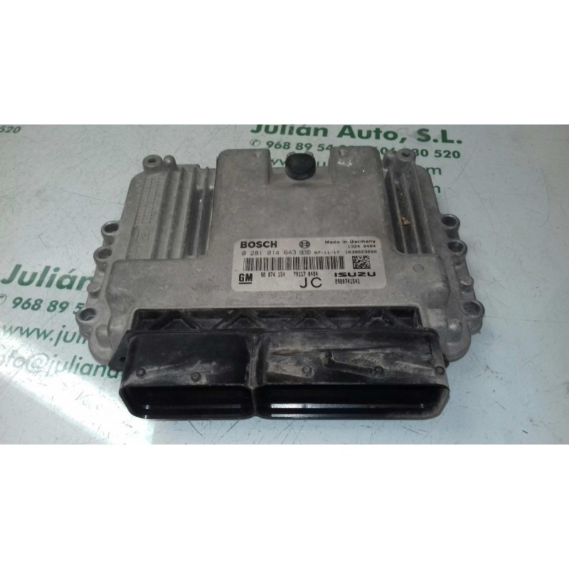 Recambio de centralita motor uce para opel astra gtc enjoy referencia OEM IAM 98074154 0281014643 BOSCH