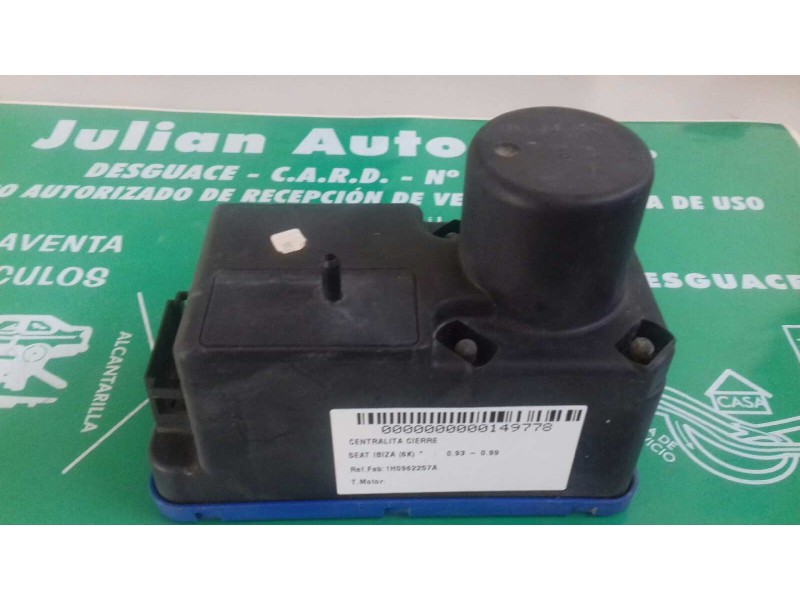 Recambio de centralita cierre para seat ibiza (6k) referencia OEM IAM 1H0962257A  HELLA Recambio de centralita cierre para seat ibiza (6k) referencia OEM IAM 1H0962257A  HELLA