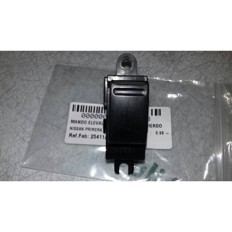 Recambio de mando elevalunas trasero izquierdo para nissan primera berlina (p12) acenta referencia OEM IAM 25411AV600 NEGRO 4 + 