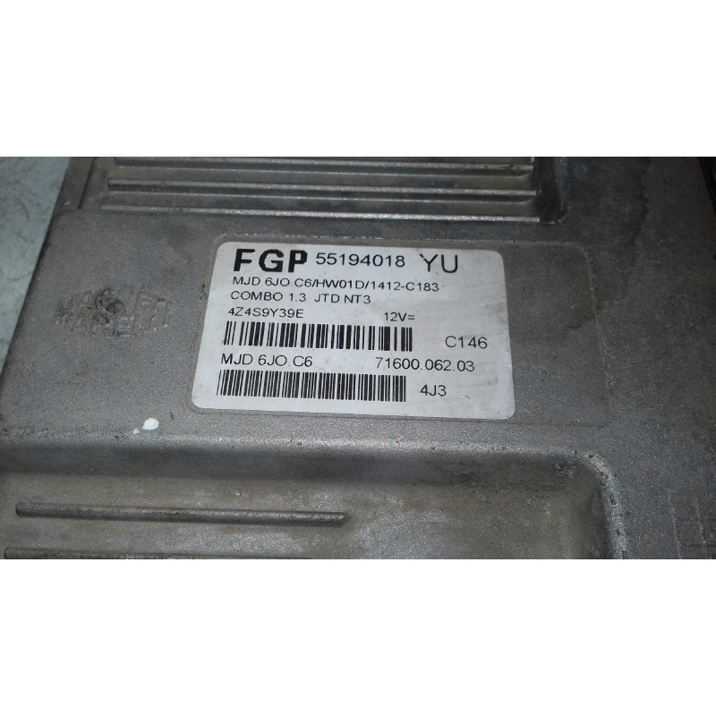 Recambio de centralita motor uce para opel combo (corsa c) edition blue line referencia OEM IAM 55194018 4Z4S9Y39E MAGNETI MAREL