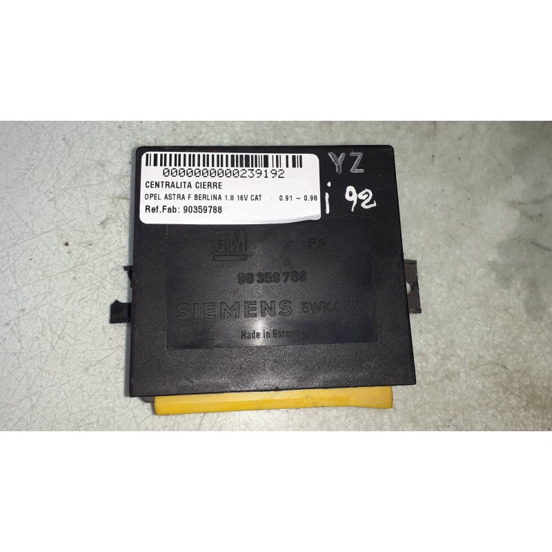 Recambio de centralita cierre para opel astra f berlina 1.8 16v cat referencia OEM IAM 90359788 5WK4551 YZ