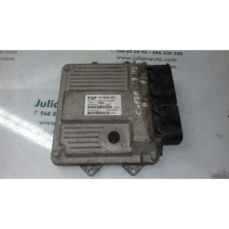 Recambio de centralita motor uce para opel corsa c essentia referencia OEM IAM 55196352  MAGNETI MARELLI