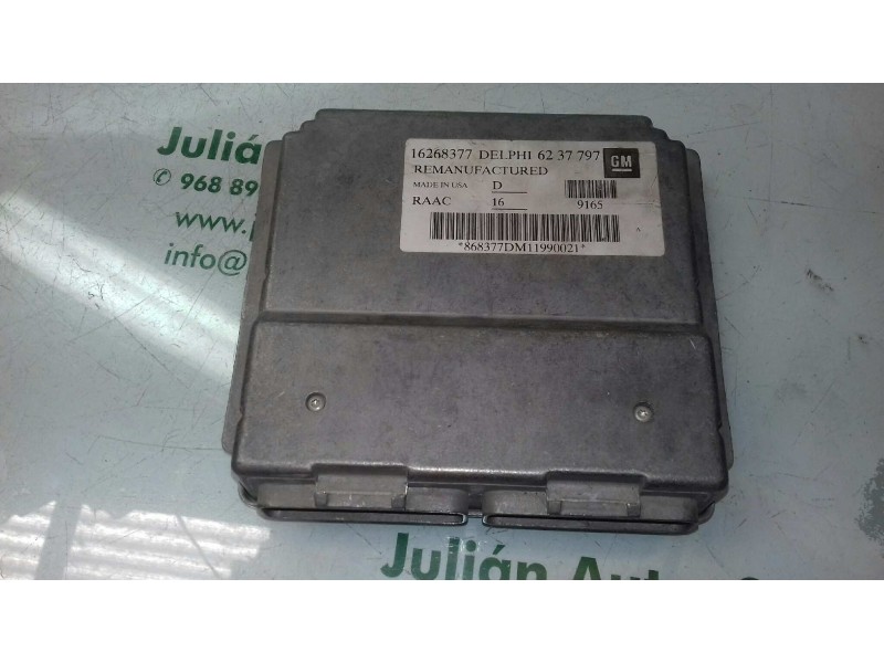 Recambio de centralita motor uce para opel astra g berlina club referencia OEM IAM 16268377 6237797 DELPHI Recambio de centralita motor uce para opel astra g berlina club referencia OEM IAM 16268377 6237797 DELPHI
