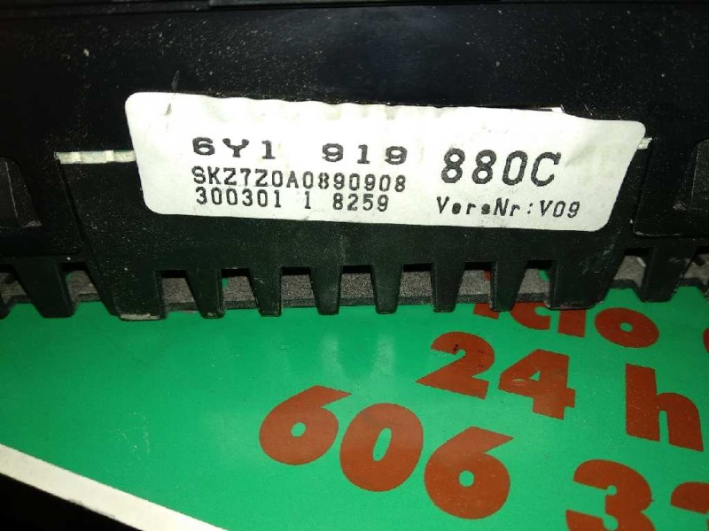 Recambio de cuadro instrumentos para skoda fabia (6y2/6y3) comfort line referencia OEM IAM 6Y1919880C 6Y1919880C VDO