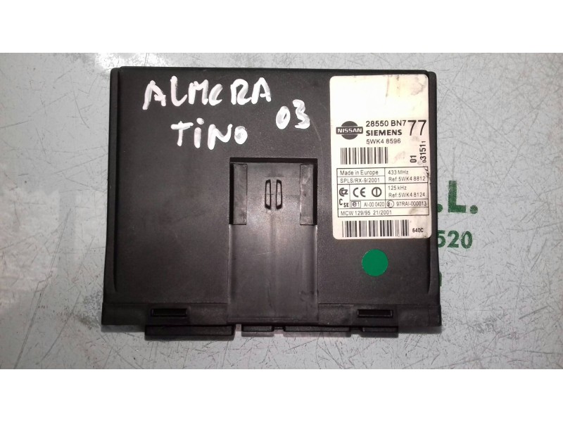 Recambio de centralita cierre para nissan almera (n16/e) acenta referencia OEM IAM 28550BN7 5WK48596 SIEMENS
