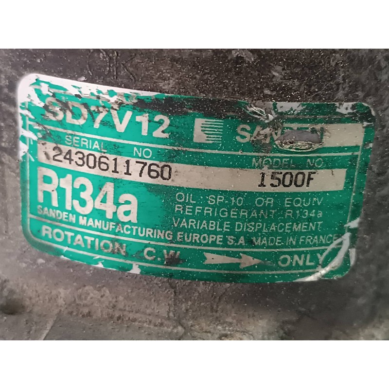 Recambio de compresor aire acondicionado para citroen xsara coupe 1.9 td tonic referencia OEM IAM SD7V12 SD7V12 SANDEN