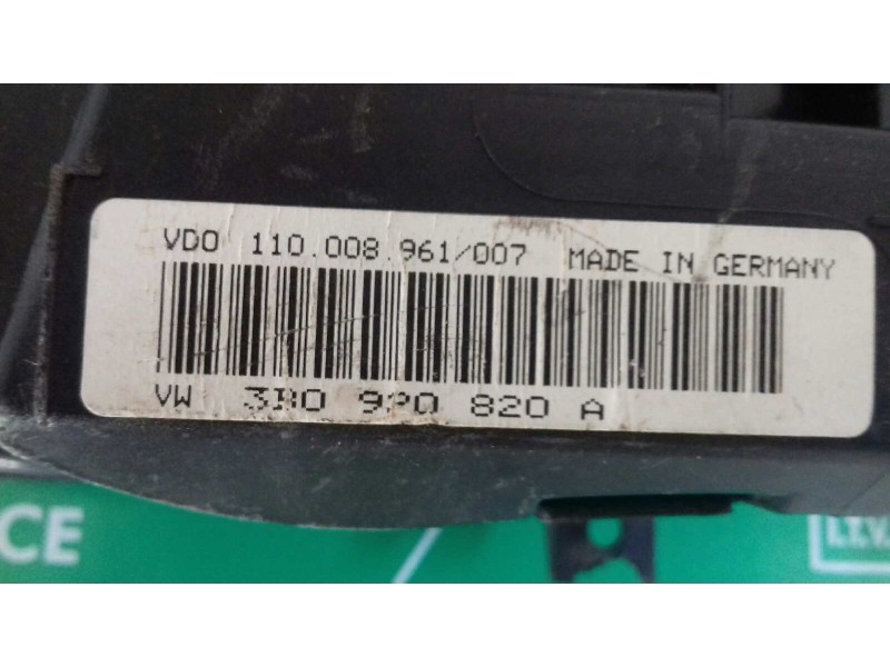 Recambio de cuadro instrumentos para volkswagen passat berlina (3b2) 1.9 tdi referencia OEM IAM 110008961007 3B0920820A VDO