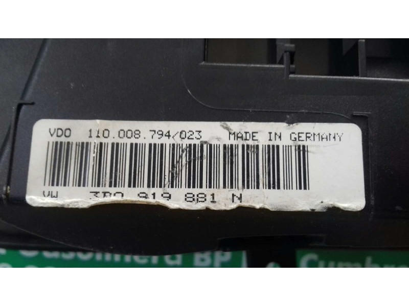 Recambio de cuadro instrumentos para volkswagen passat berlina (3b2) comfortline referencia OEM IAM 110008794023 3B0919881N VDO