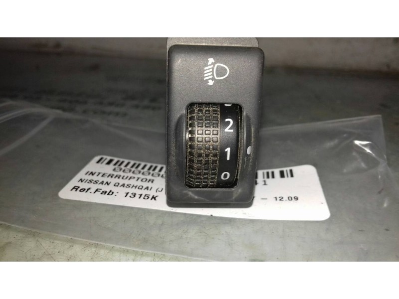 Recambio de interruptor para nissan qashqai (j10) tekna referencia OEM IAM 1315K 4 PINES REGULADOR LUZ