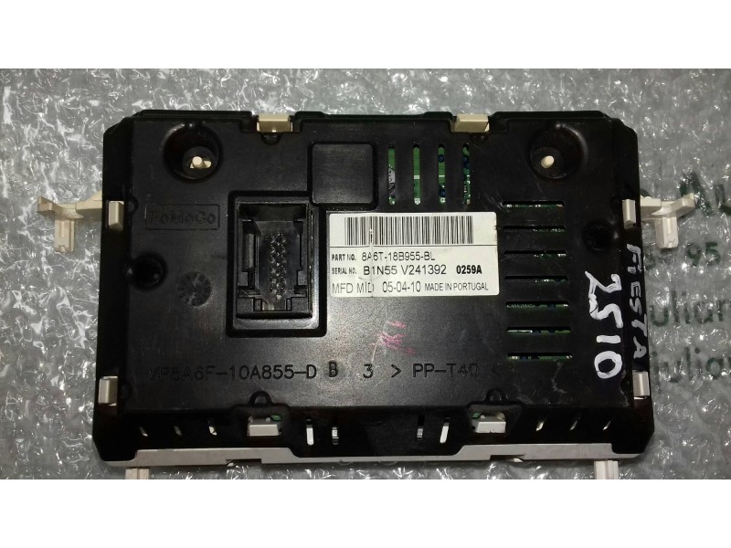 Recambio de pantalla multifuncion para ford fiesta (cb1) ambiente referencia OEM IAM 8A6T18B955BL B1N55V241392 