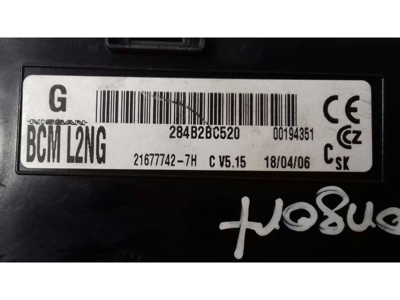 Recambio de modulo electronico para nissan micra (k12e) acenta referencia OEM IAM 284B2BC520 216693928 BCM L2NG